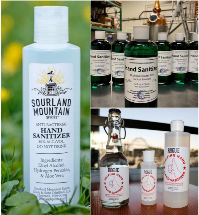 Gin to Hand Sanitizer examples
